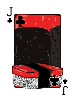 The Gaji (pronounced God-Gee), also known as the Lightning card in other Hanafuda games.