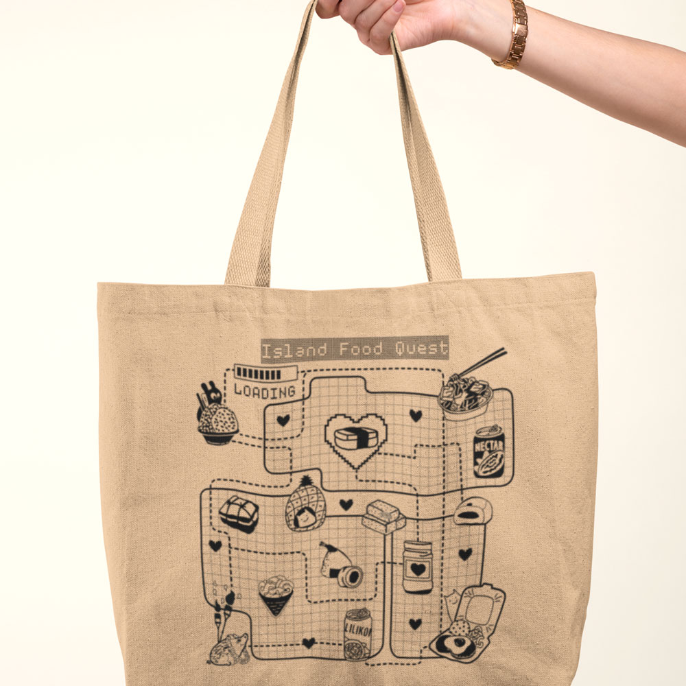 Island Food Quest | Organic Eco Canvas Tote