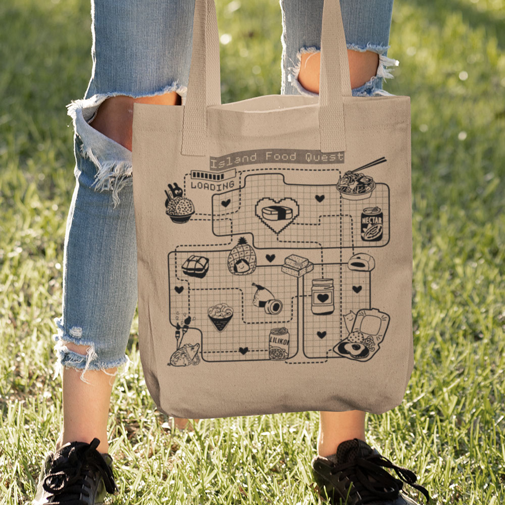 Island Food Quest | Organic Eco Canvas Tote - Image 4