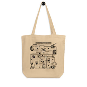 Gamer Quest tote bag, Eco Organic, Island Style Design