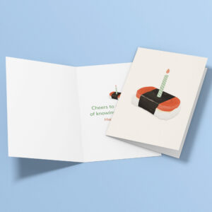 Spam Musubi Birthday Card